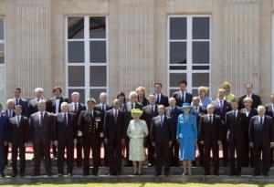 Le 6 juin 2014, au Château de Benouville, à l'occasion de la commémoration du 6 juin 1944 -AFP/Saul Loeb